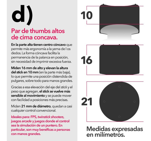 Pack Thumbs Grandes Xbox One Series X S Ps5 Ps4 Gomas Altas