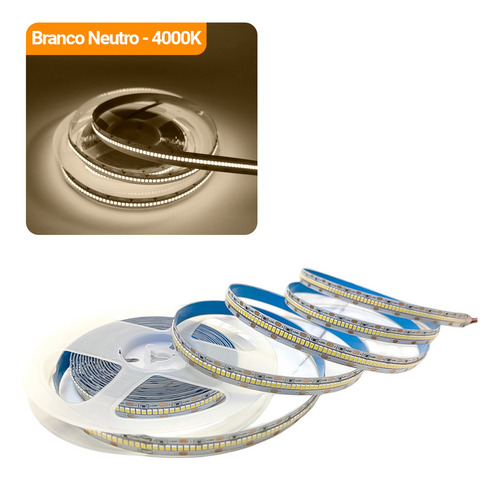 Fita Super Led 24v 1812smd 420led/m 14w/m 5m Ip20 Cor Da Luz Branco Neutro 4000k