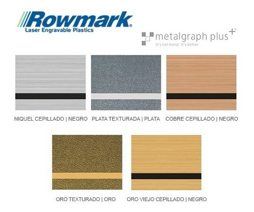 Imagen 2 de 7 de Plástico Bicapa Laserable Rowmark Metalgraph Placa 120x60cm