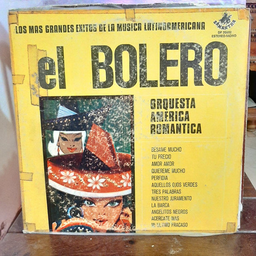 Vinilo Orquesta America Romantica El Bolero M2