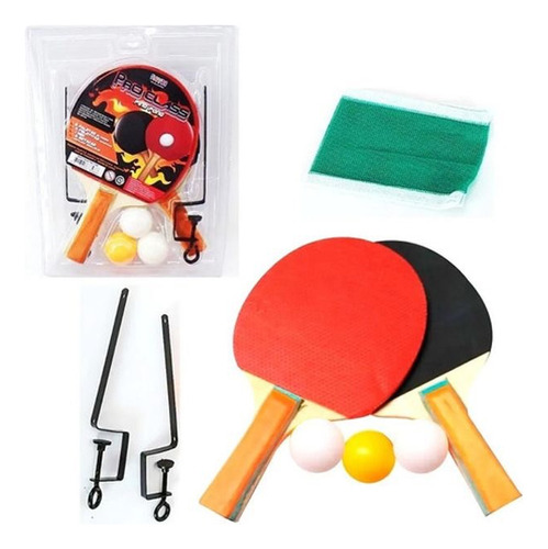 Kit Completo De Ping Pong + 2paleta + Red + Soporte + Pelota