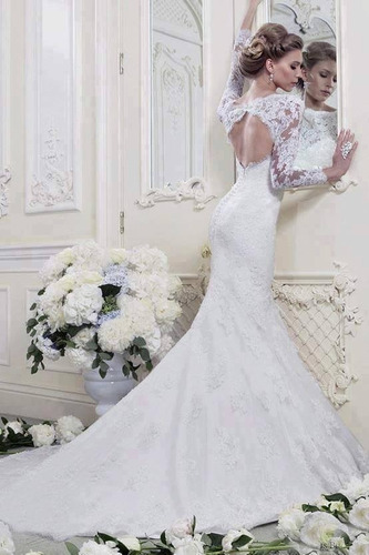 Vestido Novia Civil Nuevo Máxima Calidad Encaje Weddingdress