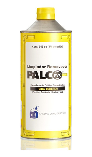Limpiador Removedor De Tubería Pvc Palc 1/4 (946cc)