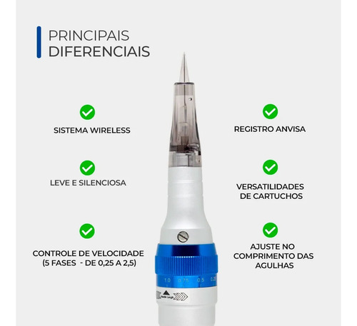 Caneta Dermapen Smart Gr Microagulhamento Sem Fio C/ Anvisa
