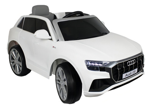 Coche con batería para niños Audi Q8 6v Evolux Bivolt, color blanco