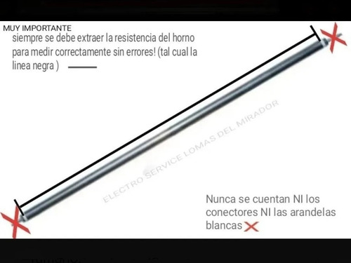 Imagen 2 de 2 de Resistencia Vela Horno Eléctrico 42 Cm