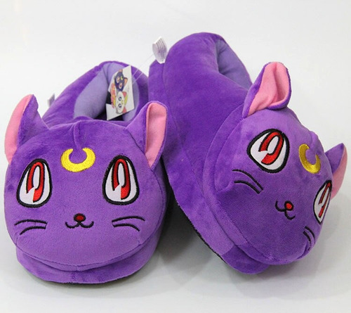 Imagen 6 de 6 de Pantuflas Gato Luna Sailor Moon