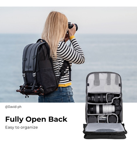 Mochila K&f Multifuncional E Impermeable De 20l Para Cámara