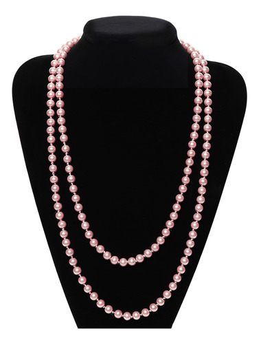 Babeyond - Collar De Perlas Sintéticas Estilo Art Deco De La
