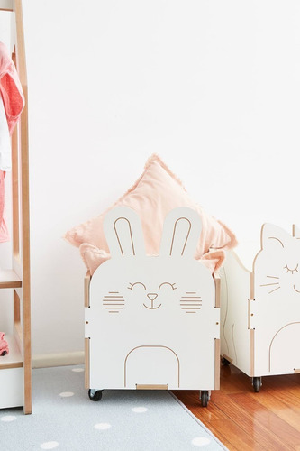 Imagen 8 de 10 de Baul Juguetero Niñas Niños Gatito Osito Conejito Excelentes