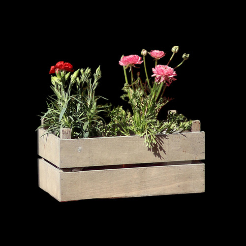 Maceta Rústica De Madera Para Verdes, Caja Decorativa