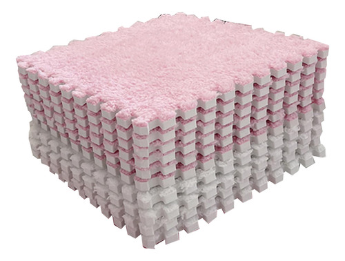Alfombra De Espuma De Felpa Entrelazada, 10 Unidades, Bloque