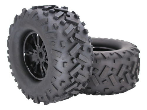 L 2pcs 170mm Truck Wheel Rim Tire For 1/8 Traxxas Hsp H 9009