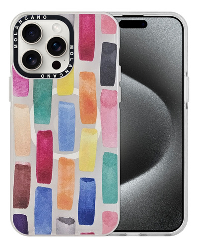 Funda Uso Rudo Rainbow Magsafe Diseño Para iPhone 12 Pro Max