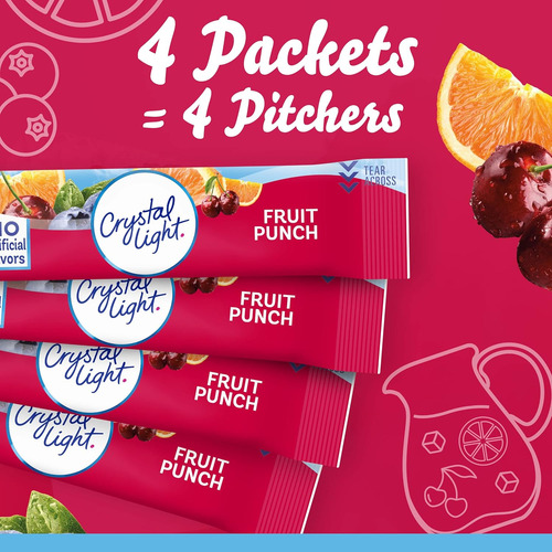 Crystal Light - Mezcla De Bebida En Polvo Sabor A Ponche De