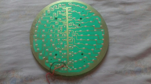 Placa Led Redondo Vermelho Defeito Resistor Queimado