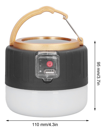 Linterna Led De Camping Con Interfaz Usb, Multifunción, Sola