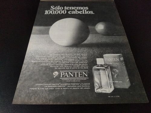 (pe137) Publicidad Clipping Locion Capilar Panten * 1978