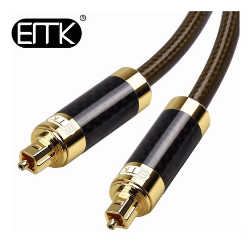 Imagen 1 de 7 de Cable De Fibra Óptica Spdif Toslink Emk Premium 1.50 Metros