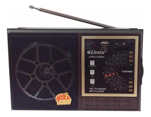 comprar Radio Am Fm Tv Sw Com Usb Sd 4 Faixas Livstar Cnn-2732ru