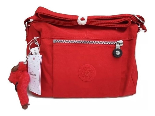 Bolsa Kipling Modelo Wes Diversos Colores Color Rojo