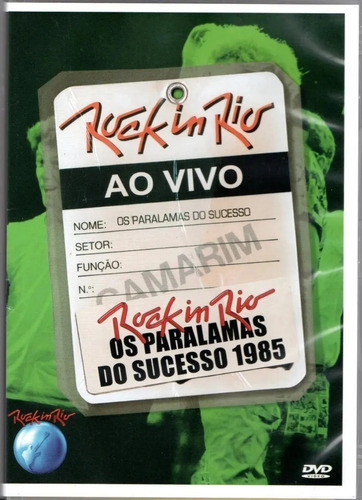 Paralamas Do Sucesso -ao Vivo Rock In Rio 1985 Dvd Raro Novo