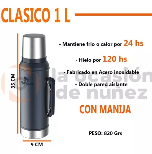 Termo Stanley 1l Clasico Orig Pico Cebador + Mate Termico