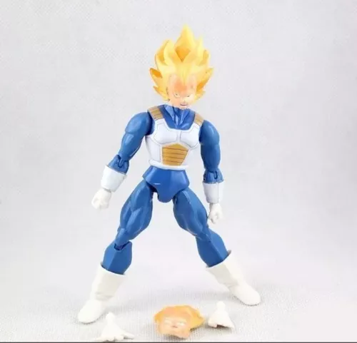 Boneco Goku Blue Azul Dragon Ball Articulado