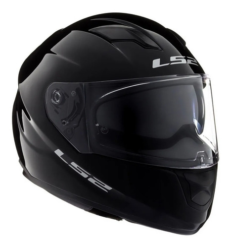 Casco Moto Ls2 Integral 320 Stream Evo Negro Brillo