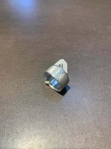 Anillo Cinta Rayada. Anillo Esclavo. Plata 925. 1 Cm. Tuset