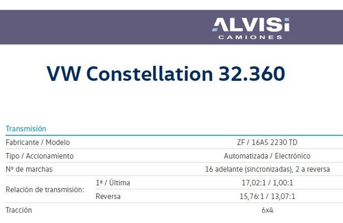 Volkswagen 32-360 6x4 360 Hp Automático + Iva