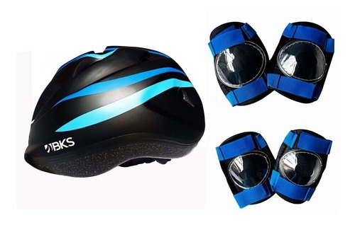 Kit Protección Niños Niñas Ciclismo Casco Rodilleras Coderas