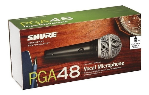 Imagen 8 de 10 de Micrófono Shure Pga48 Dinámico Cardioide Con Cable Xlr 4.5m