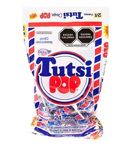 Pack 2 Paleta Tutsi Chupa Pop Con 24 Piezas Fiesta Piñata 