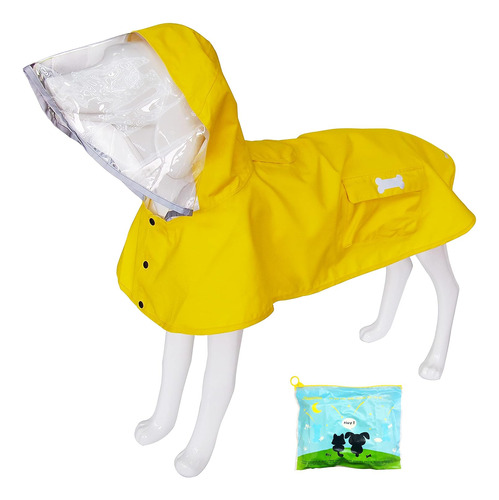 Impermeable Lluvia Perros, Ropa Reflectante Ajustable Y...