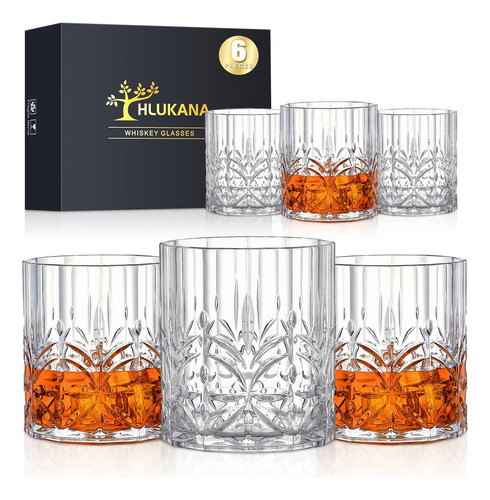 Juego De 6 Vasos De Whisky De Plástico Tritan Irrompibles, V