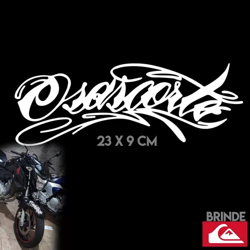 Kit 3 Adesivos Osascorte Paralama Tanque 23 X 9 Grau Cg Moto