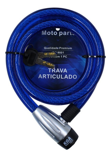 Trava Antifurto Articulada C/cadeado Para Moto 15x120mm Kga