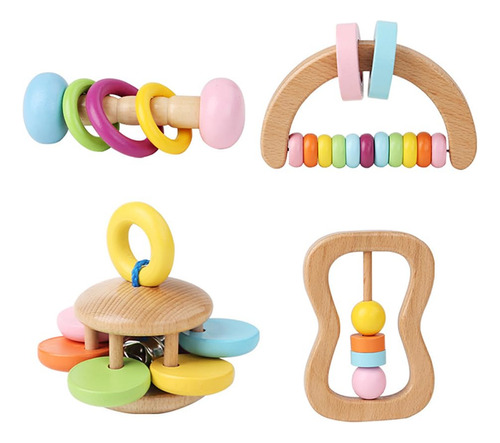 Juego De Juguetes Para Bebés De Madera - 4 Piezas Se Balance