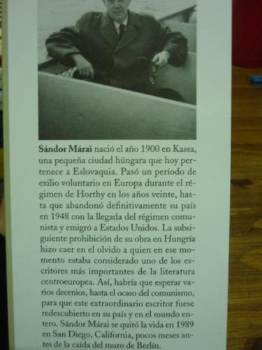 La Gaviota, Sándor Márai