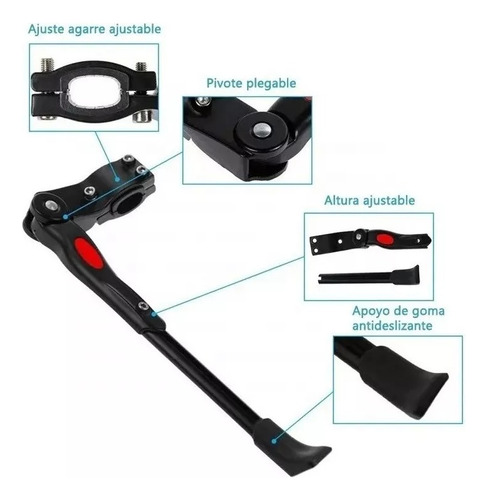 Pie Pata De Apoyo De Bicicleta Regulable Rod 26-29 - 2 Color