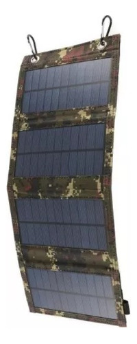Cargador Solar Celulares Plegable 20w Camuflaje / Puerto Usb