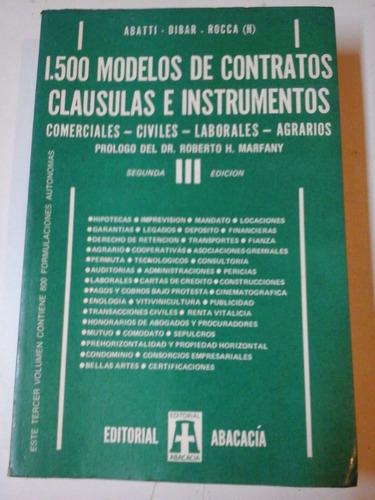 *  1500 Modelos De Contratos- Clausulas E Instrumentos- L159