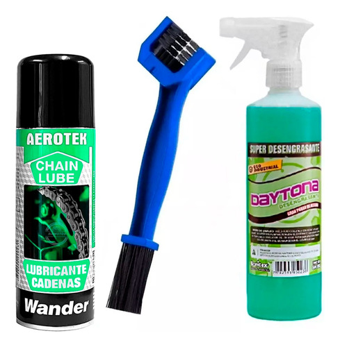 Kit Limpia Cadena + Lubricante Wander Aerotek +cepillo Sia++