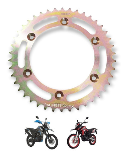 Estrella Trasera Sprocket Sin Birlos Italika Dm150 Ro Dm150