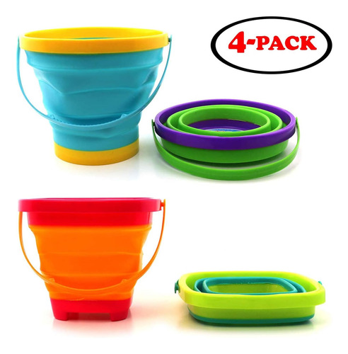 Gosu Toys Cubo De Arena Plegable Cubo De Arena Expandible...