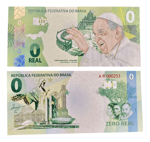 Cédula Fantasia De Zero Reais: Papa Francisco