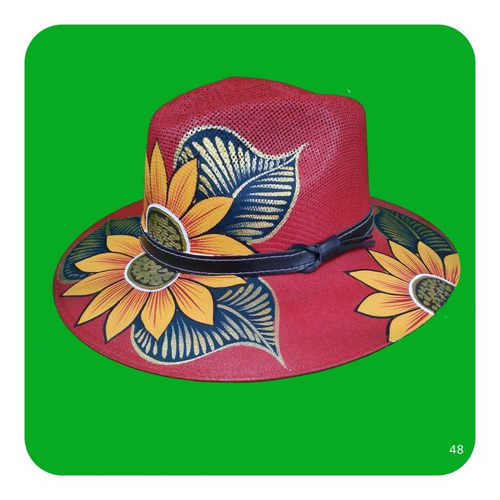 Imagen 6 de 9 de Elegante Sombrero Artesanal Pintado A Mano Varios Modelos 5