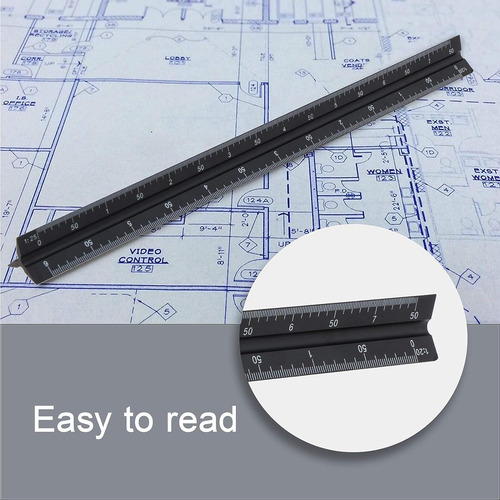 Regla Triangular Sing F Ltd, Triangular, Aluminio, 30 Cm