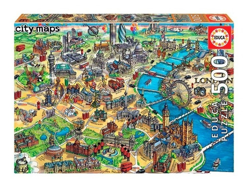 Puzzle Rompecabeza 500 Piezas Mapa De Londres Educa 18451